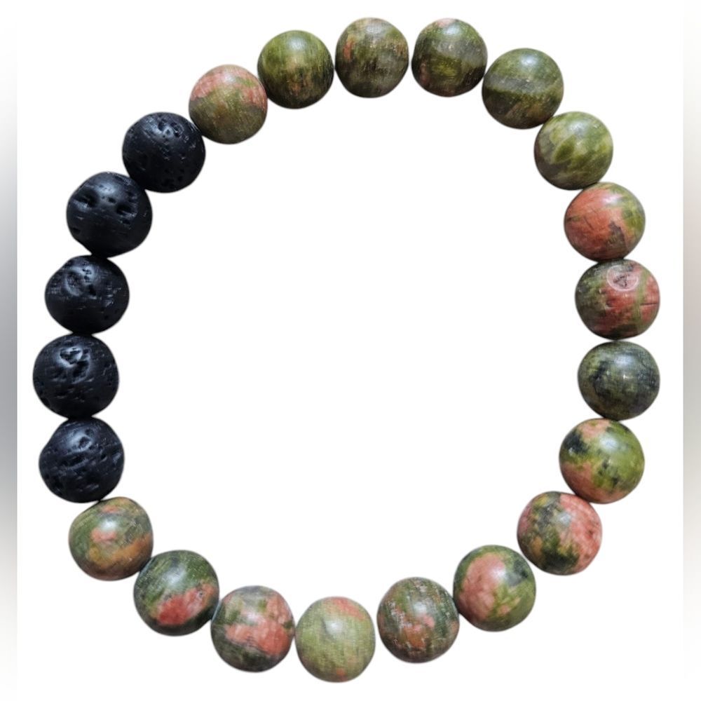 Reiki Bivei Natural Gem Healing Crystals 8mm Stretch Braclets, lot of 5. NEW! - Picture 5 of 6
